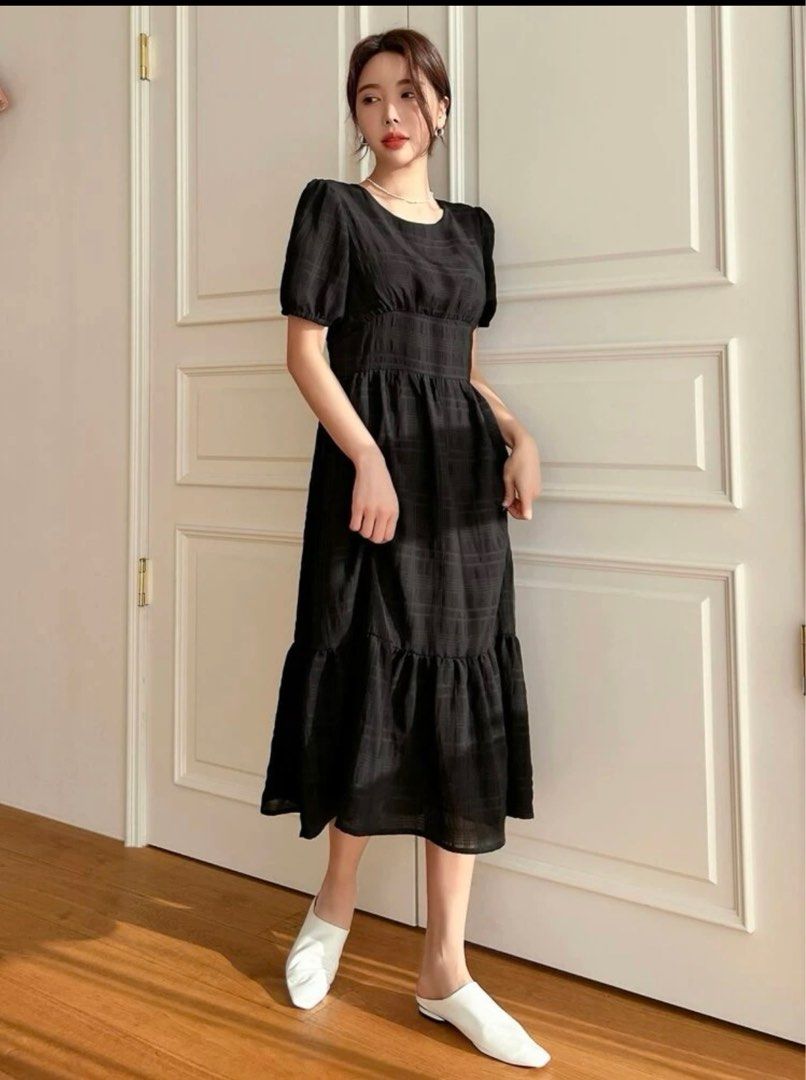 Korean ruffle dress outlet