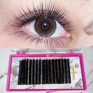 LASHPIRE® ECO COLLECTION 0.15mm MIX LENGTH Ellipse Flat Cashmere Classic Eyelash Extensions Lash Tray Classic Lashes