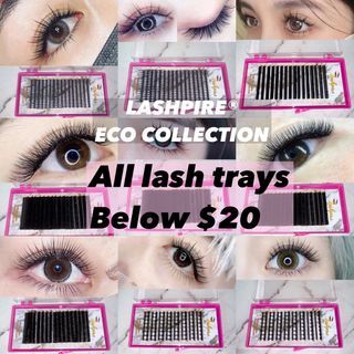 LASHPIRE® ECO COLLECTION  Eyelash Extensions Lash Trays False Eyelashes Lash Extensions Supplies Classic Volume Premade Eyelash Trays BELOW $20