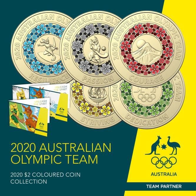 Limited Edition 2020 Australian Olympic Team Coin Resilience Memorabilia, Hobbies & Toys