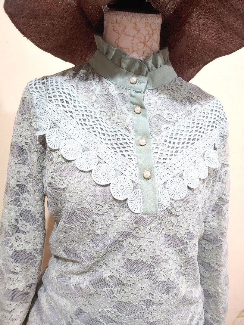 Victorian Blouse - White Lace