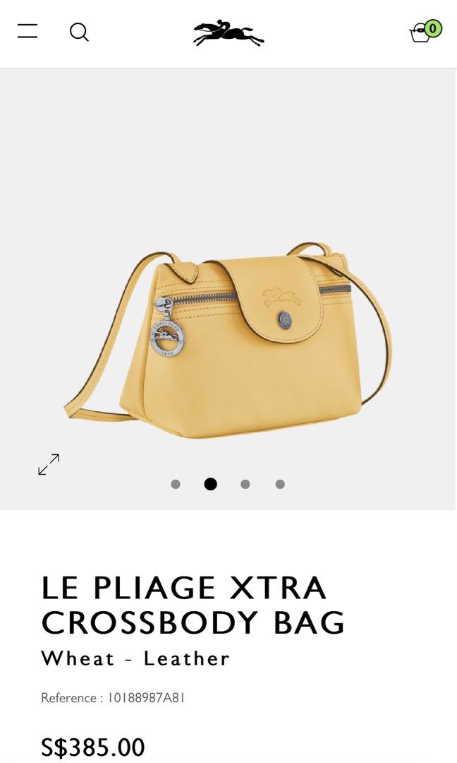 Le Pliage Xtra XS Crossbody bag Wheat - Leather (10188987A81