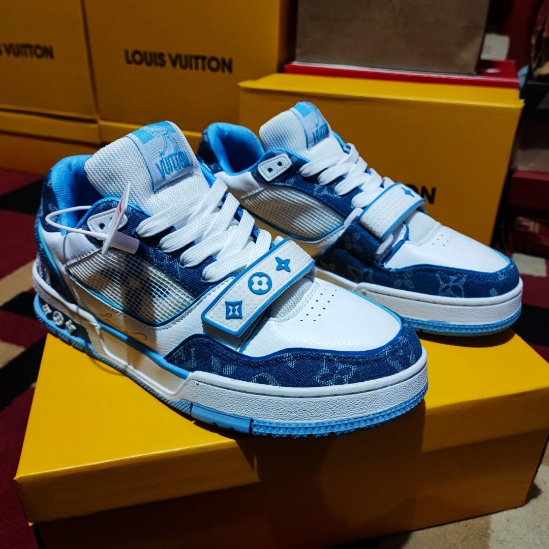 Louis Vuitton LV Trainers made in italy size 40, Fesyen Pria, Sepatu ,  Sneakers di Carousell