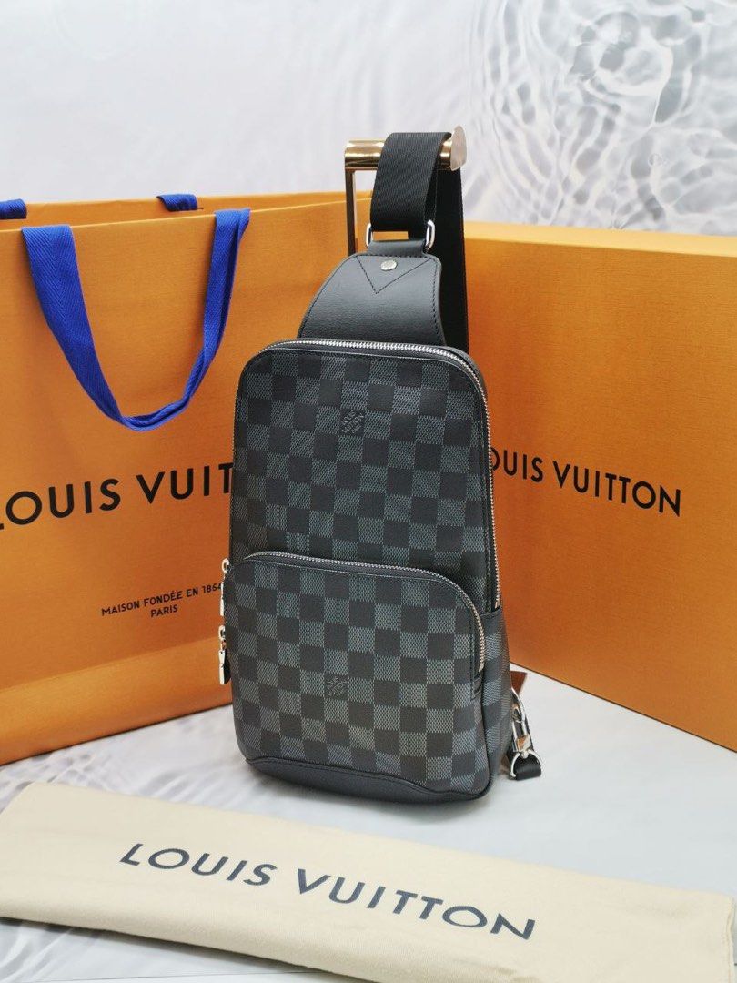 Louis Vuitton Avenue Sling Bag Damier Graphite in Coated Canvas