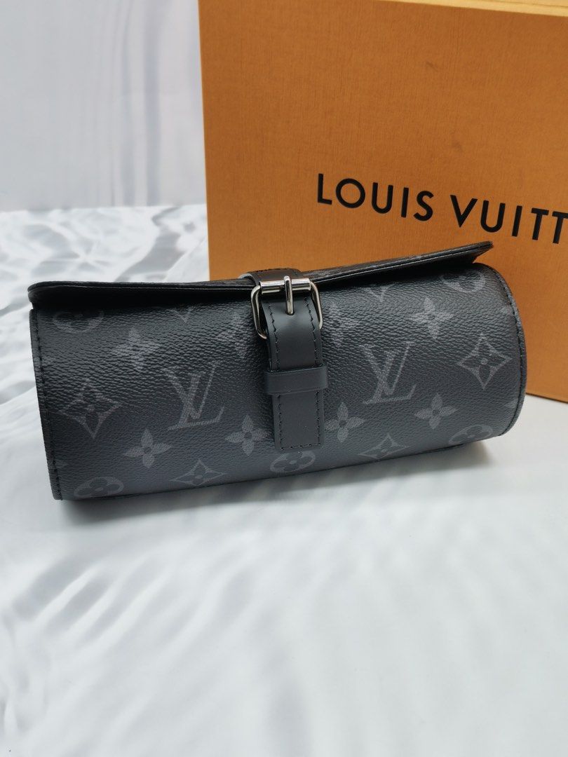 Louis Vuitton Grey Monogram Canvas 3 Watch Case
