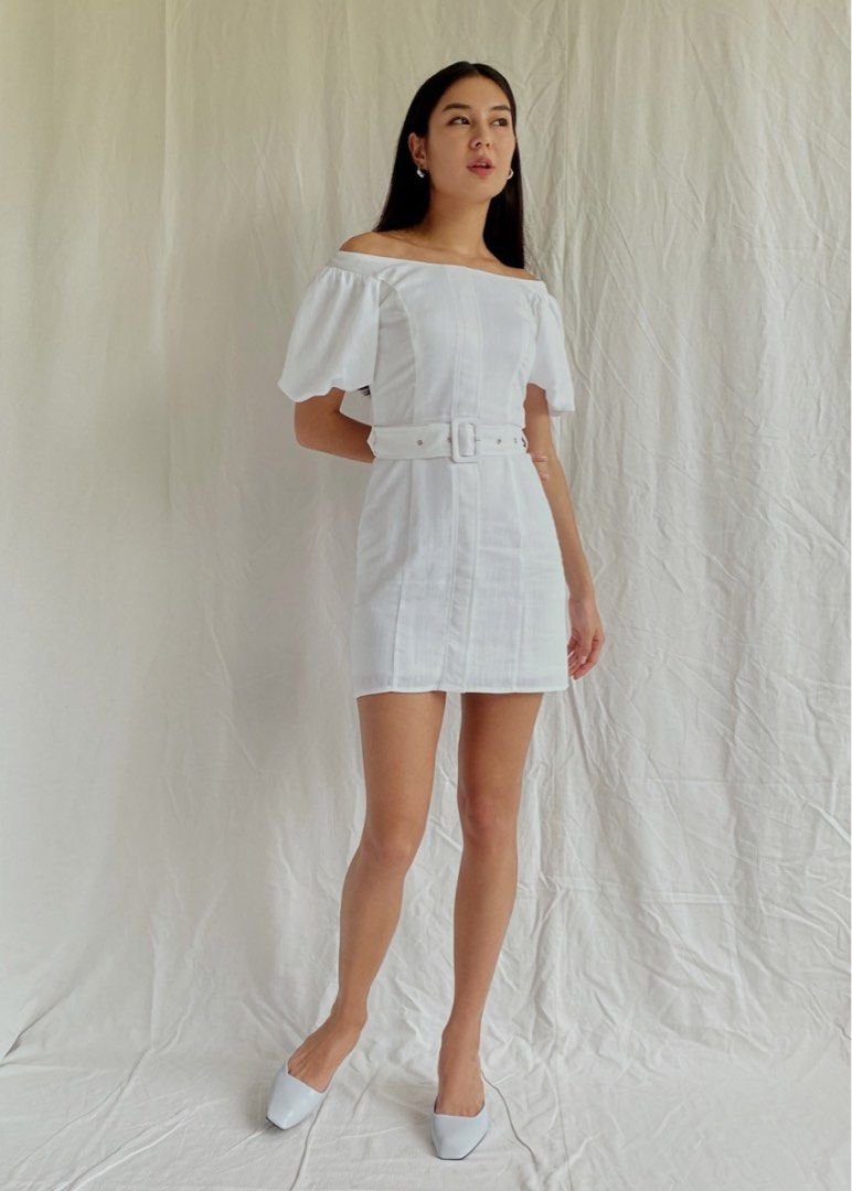 karina linen dress 100% Linen Asymmetric Pleat A-Line Maxi Dress KARINA, Pale Blush / S