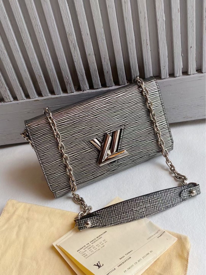 Louis Vuitton TWIST CHAIN WALLET, EPI leather denim black