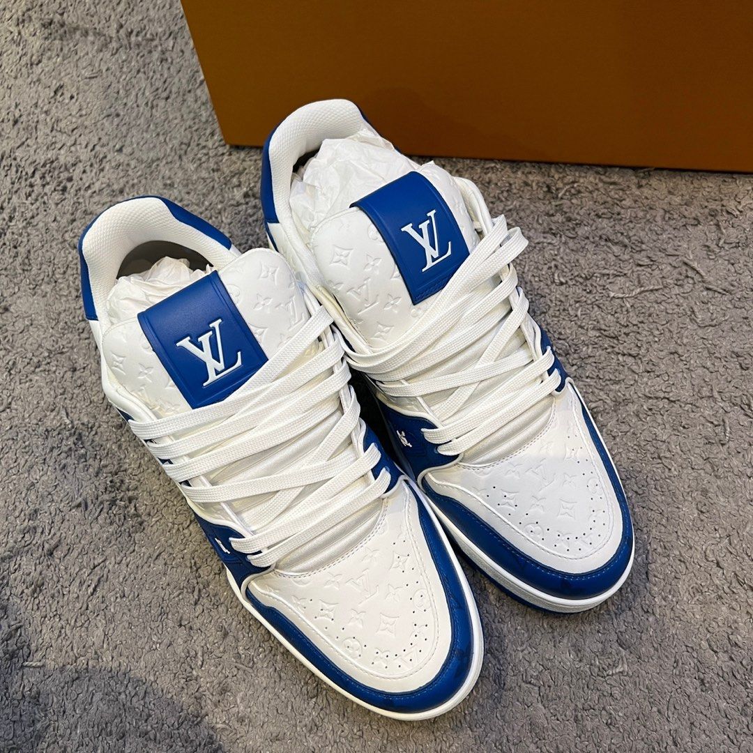 LV Trainer Sneaker Denim Blue, Luxury, Sneakers & Footwear on Carousell