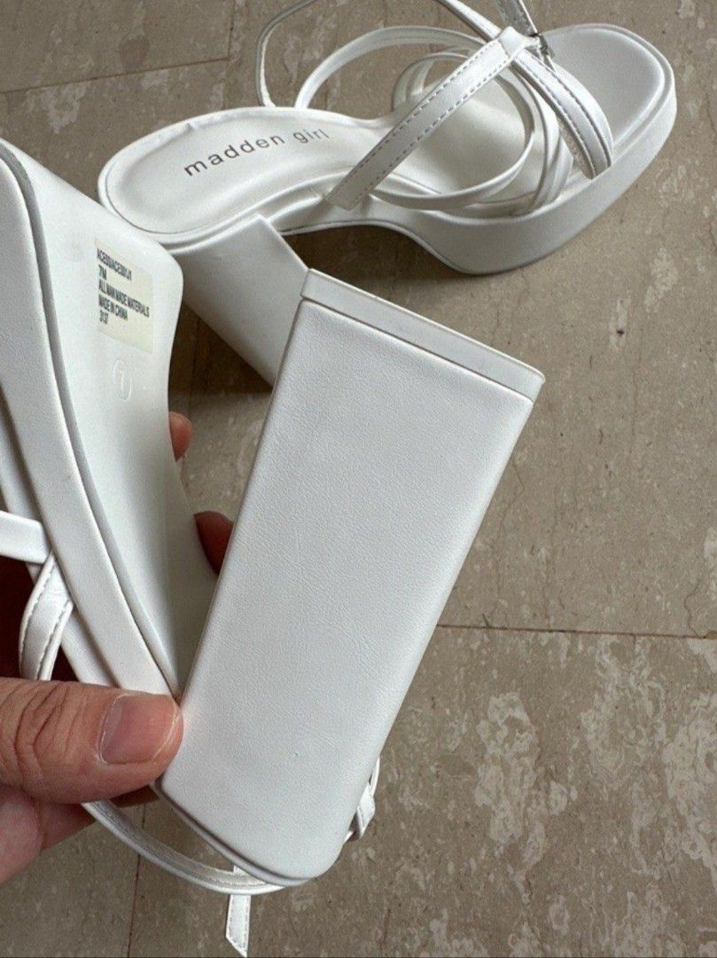 madden girl white heels