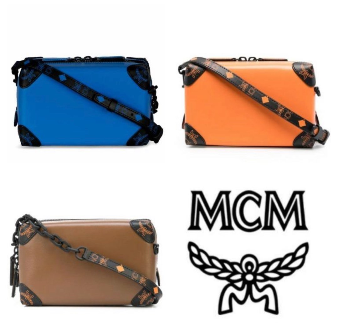 MCM Soft Berlin Crossbody Bag in Spanish Leather Vallarta Blue