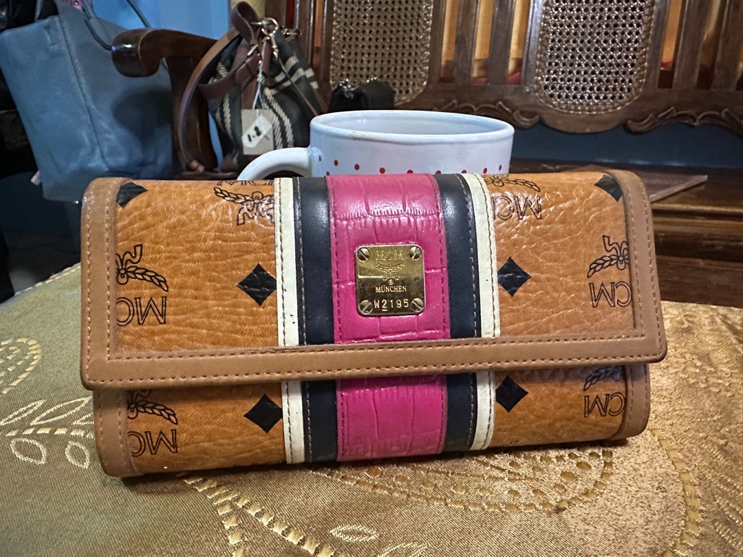 MCM Trifold Wallet Original, Luxury, Bags & Wallets on Carousell