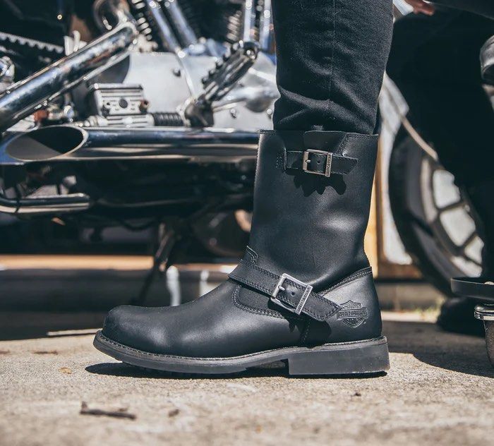 Mens black harley davidson boots outlet