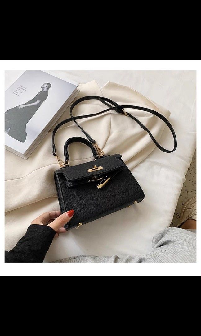 Structured mini best sale lock crossbody bag