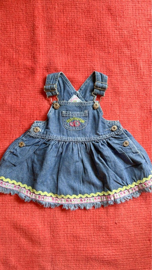 Baby jean overall top dress