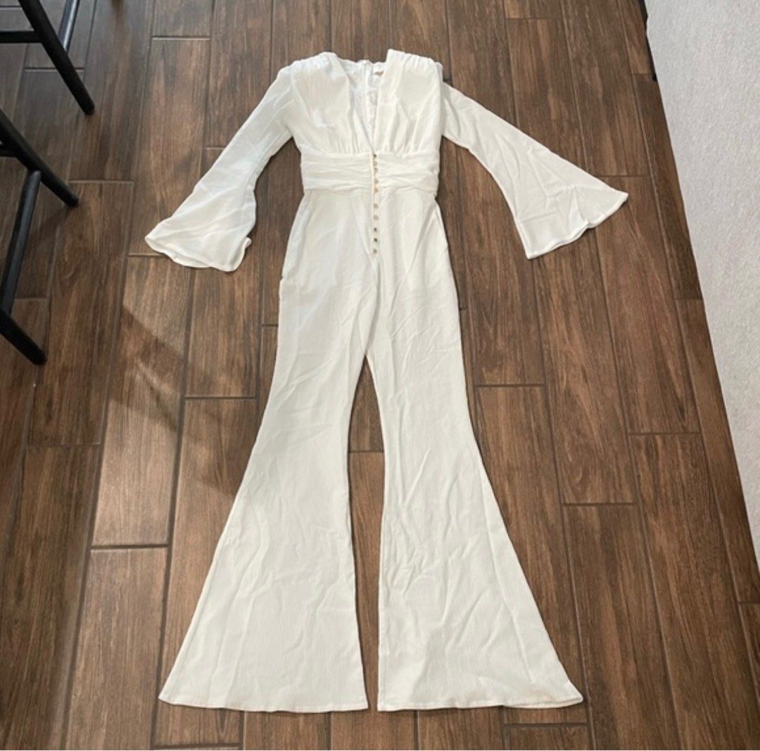 Miss Circle white jumpsuit Women s Fashion Dresses Sets