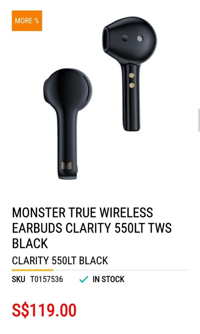 Monster clarity 550 2025 lt wireless earbuds review