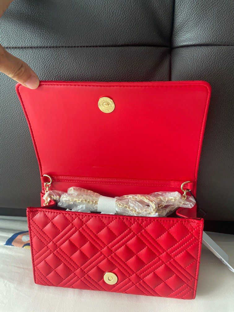 Moschino Love red purse clutch