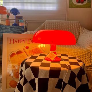 nesso-inspired mushroom lamp in orange