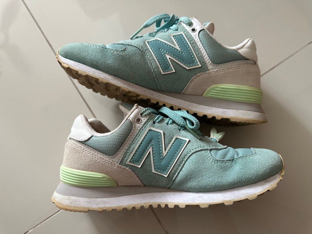 New Balance 574 Turquoise mint, Women's Fashion, Footwear, Sneakers on