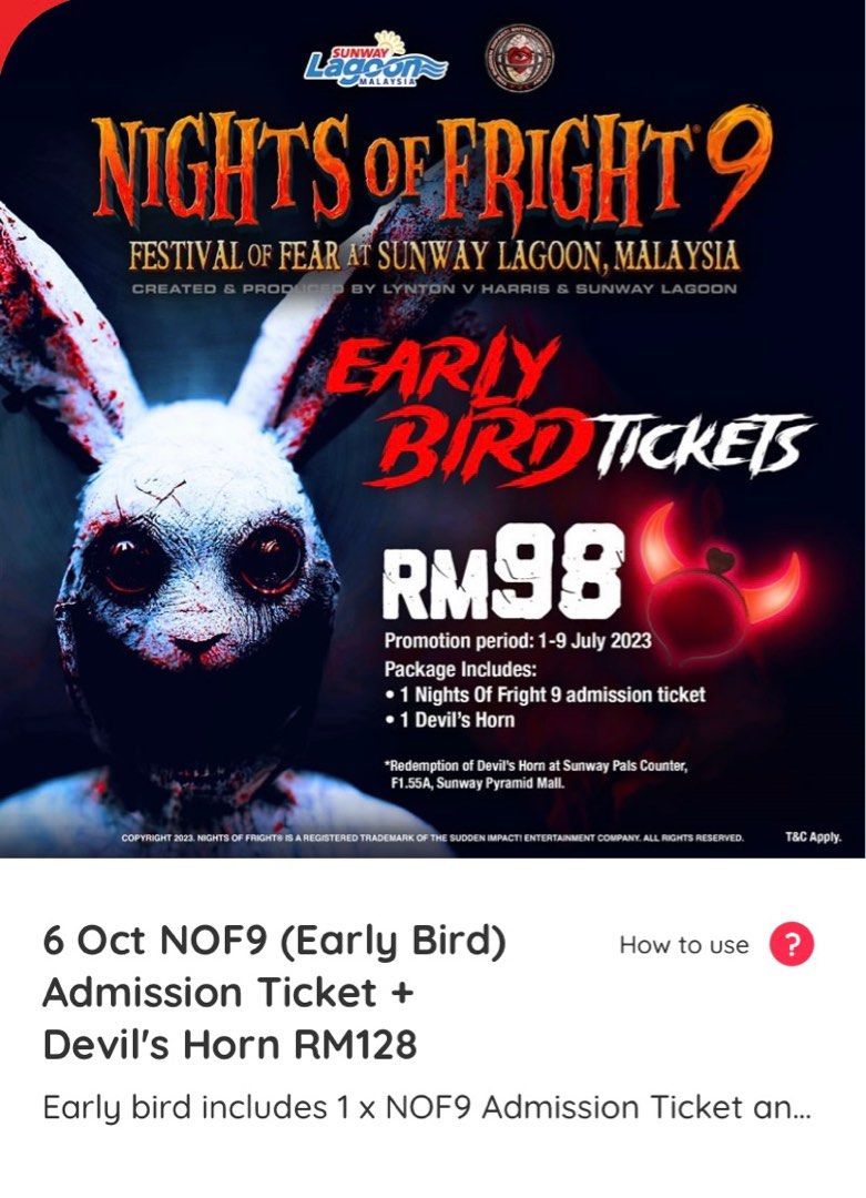 NIGHT OF FRIGHT ( 6/10/2023), Tickets & Vouchers, Event Tickets on Carousell