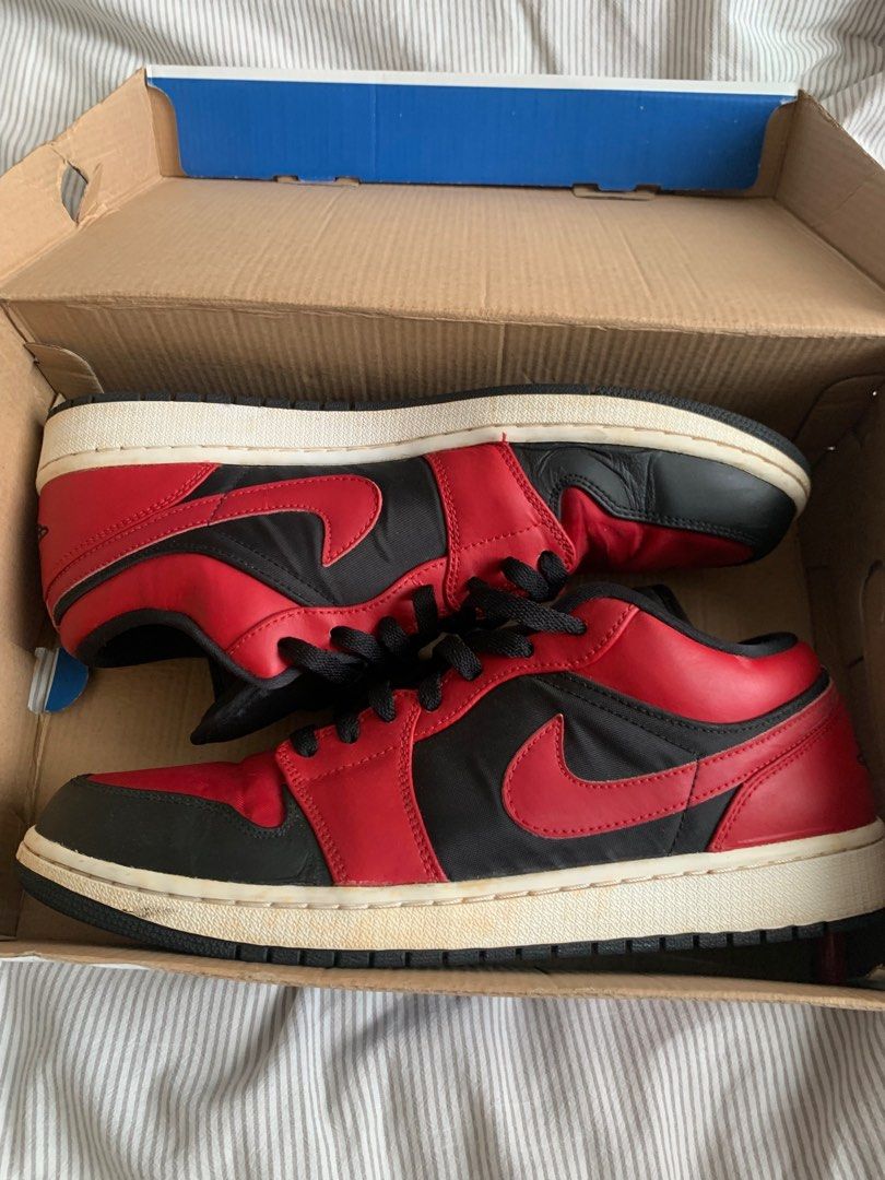 Nike Air Jordan 1 Low OG Bred, Men's Fashion, Footwear, Sneakers on