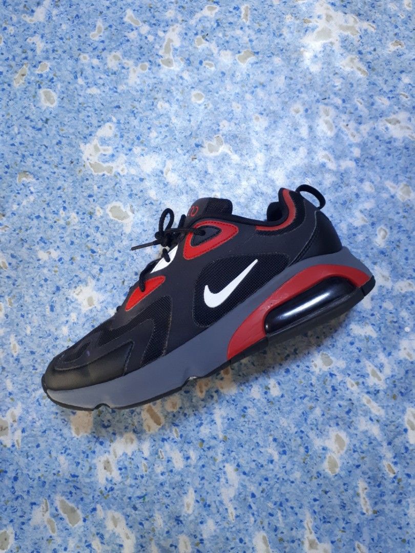 Nike Air Max 200 Black University Red Mens Shoes 27 cm Men s
