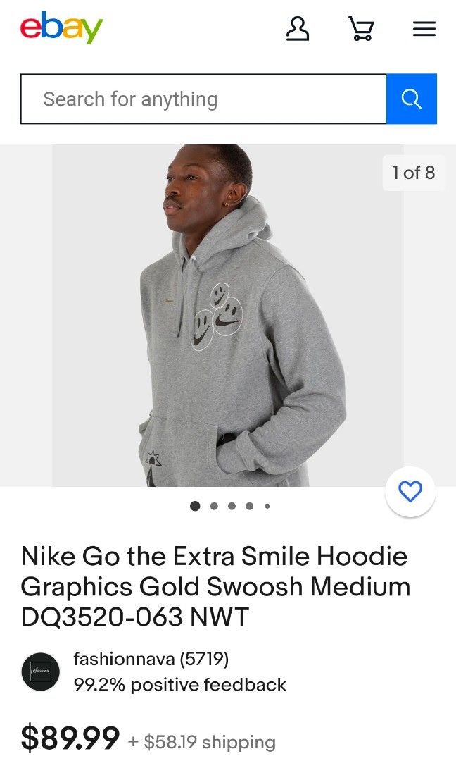 Nike Go Extra Smile Hoodie, Men's Fashion, Coats, Jackets and Outerwear on  Carousell