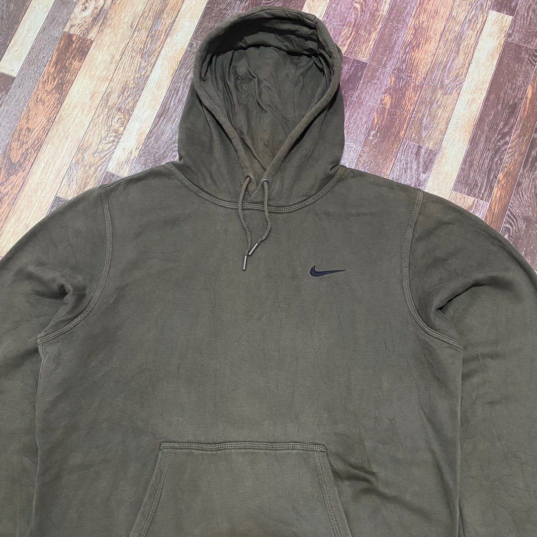 Nike Side Swoosh Hoodie army green Men s Fashion Coats