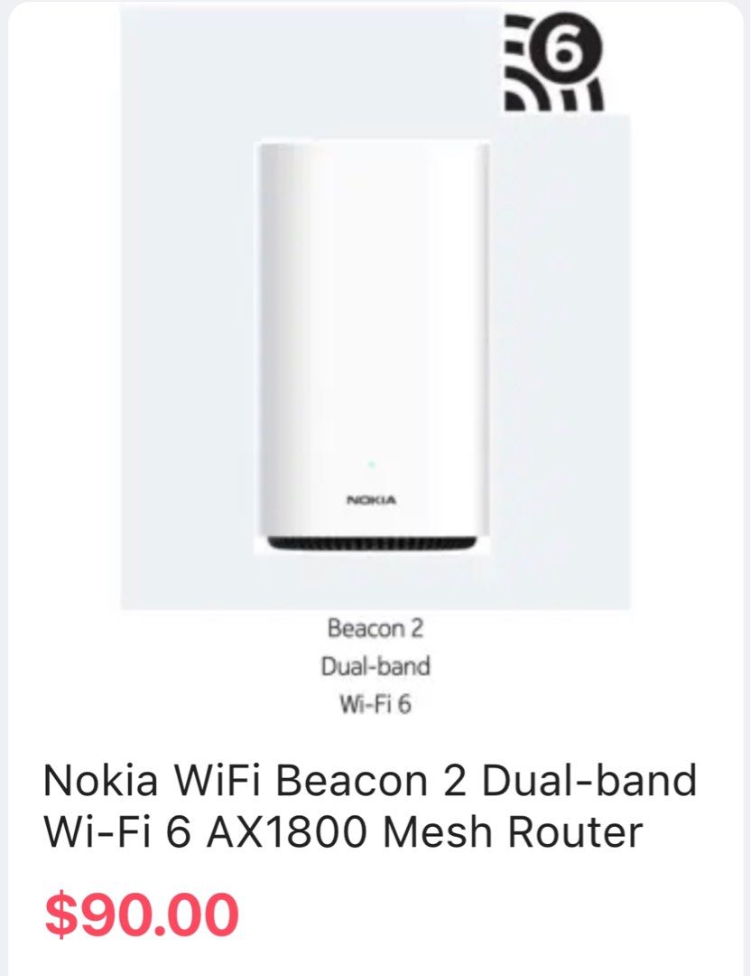 NOKIA WIFI BEACON 2 (ROUTER-MESH COMPATIBLE ), TV & Home Appliances ...