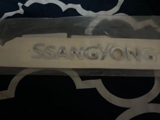 Original Ssangyong Chrome Letter Emblem