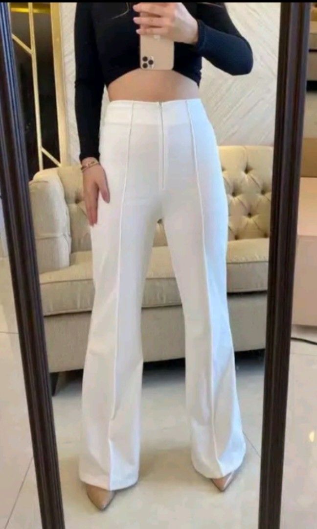 White hotsell flared palazzo