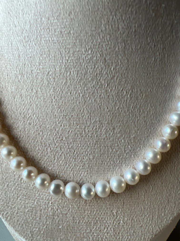 Pearl necklace white and small authentic fresh water pearls