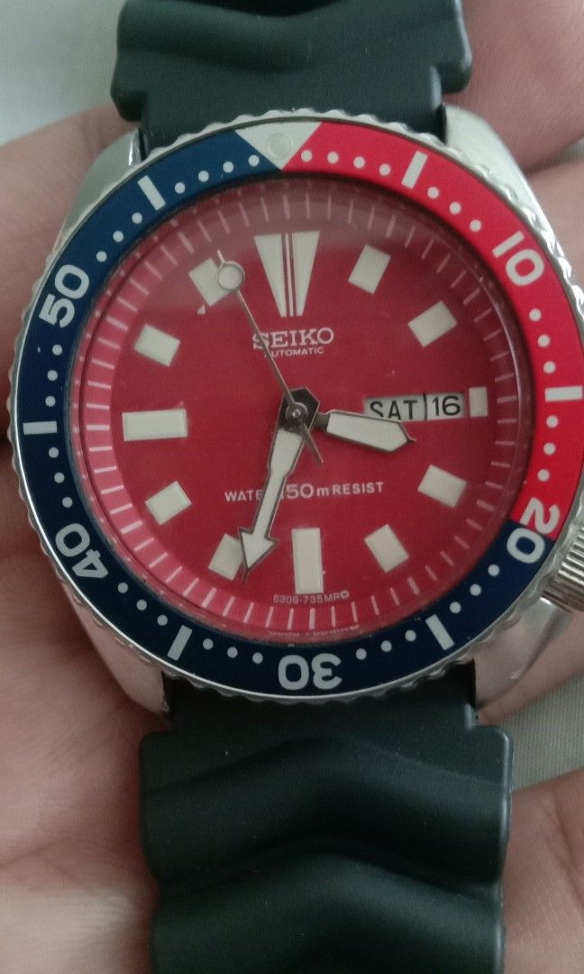 Seiko Pepsi vintage watch 6309 735mr Men s Fashion Watches