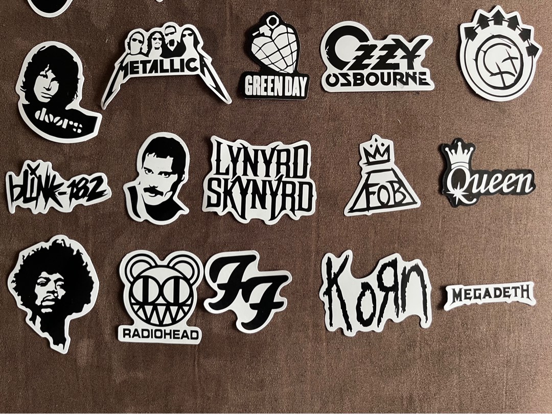 Pop Music Rock Bands Assorted Cute Stickers, Hobbies & Toys, Stationery ...