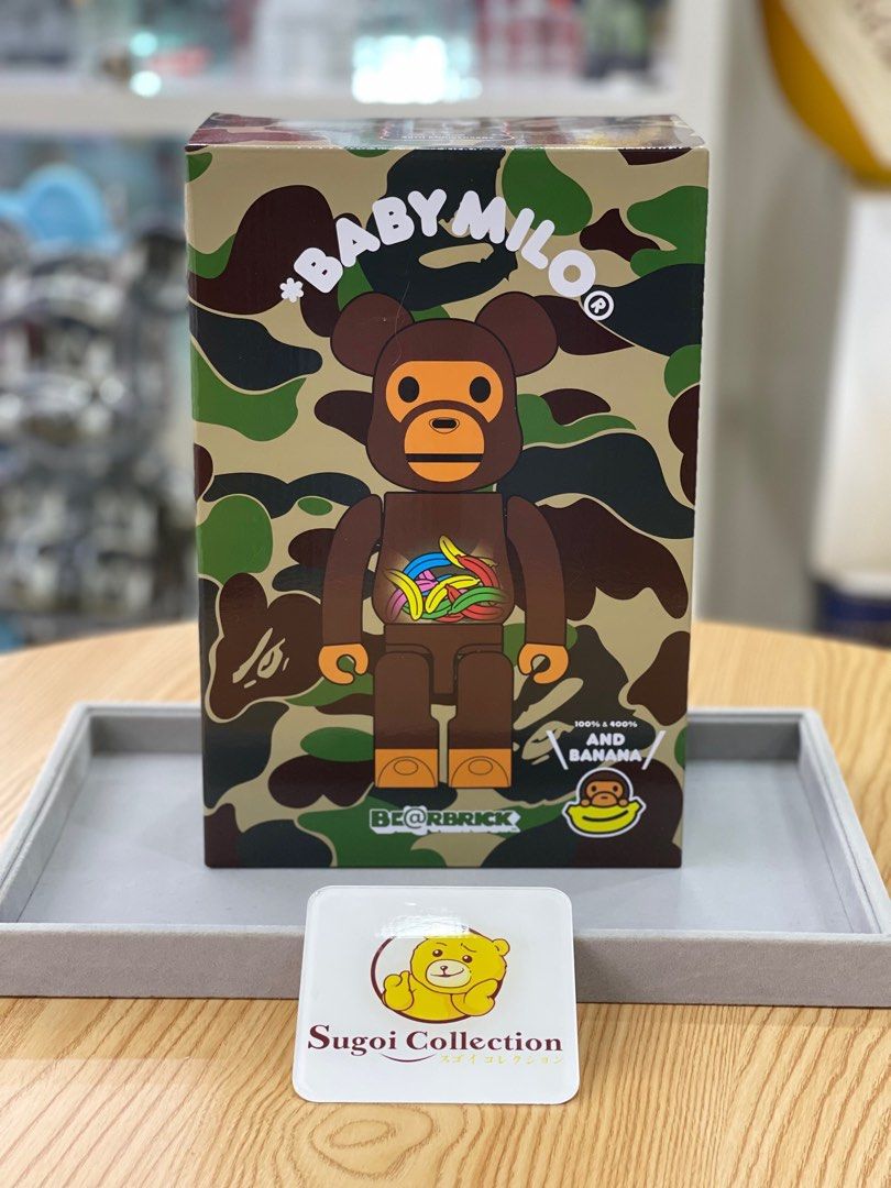 [Pre-Order] BE@RBRICK x Bape Baby Milo 100%+400% Banana ver. bearbrick