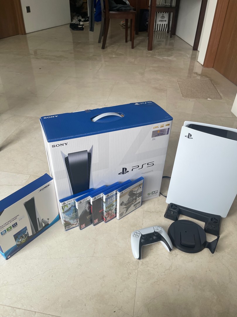 Ps5 disc edition warranty still active + free 5 game and external