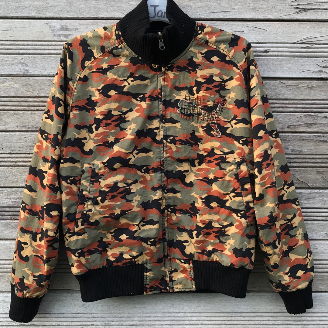 Puma camo bomber jacket on sale