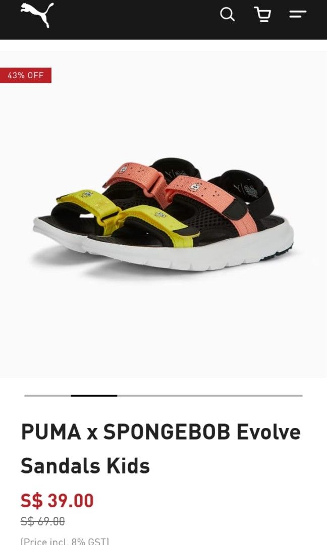 Puma sale kids sandals