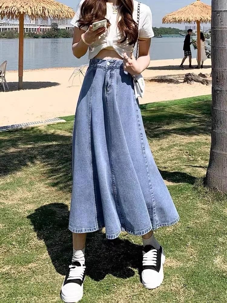 READY STOCK Women Plus Size Denim Jeans Elastic High Waist