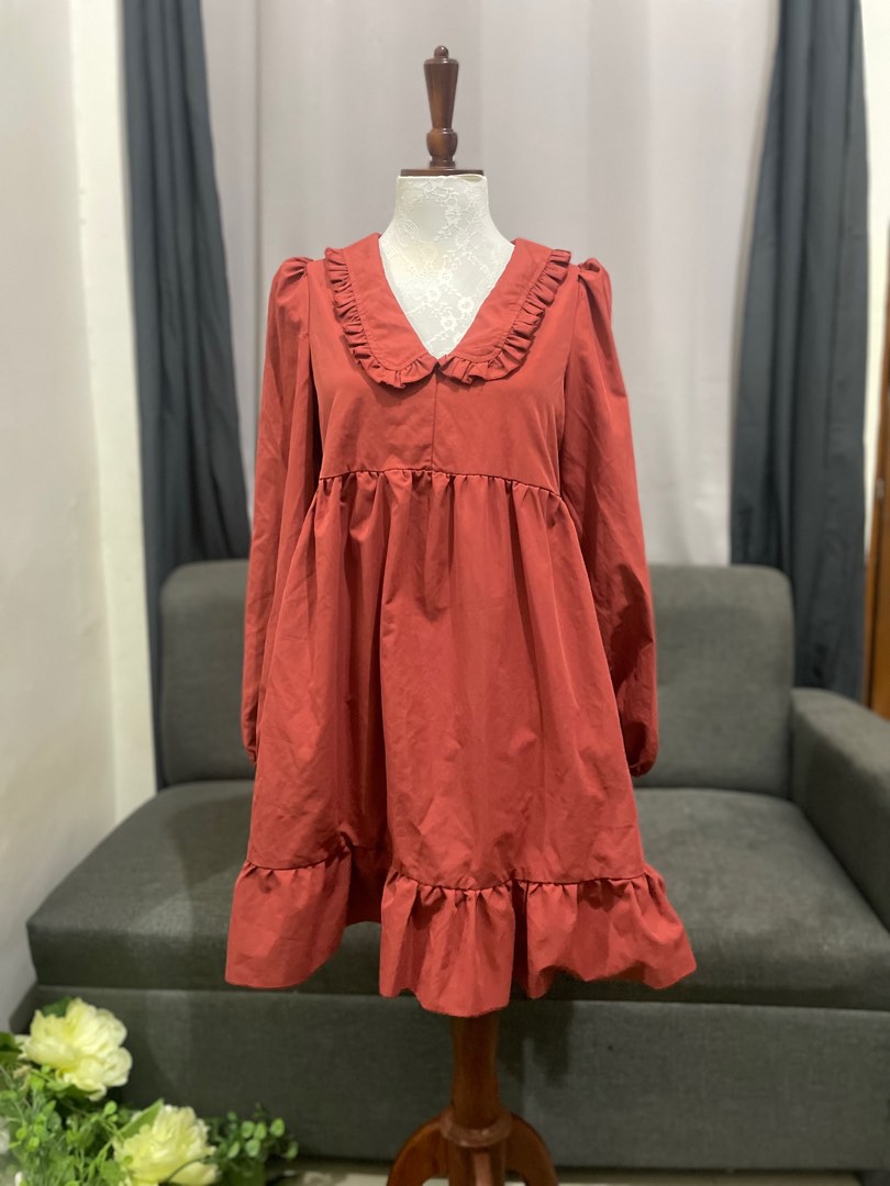 Red babydoll dress, Women's Fashion, Dresses & Sets, Dresses on Carousell