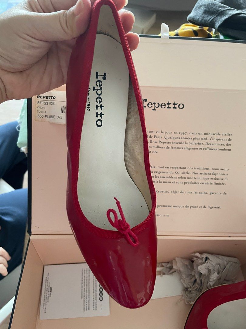 Red cheap flat heels