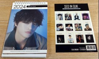 Seo In Guk 2024 Photo Desk Calendar+ Sticker KBS Cafe Minamdang Disney+ Soundtrack #1 Kpop Kstar