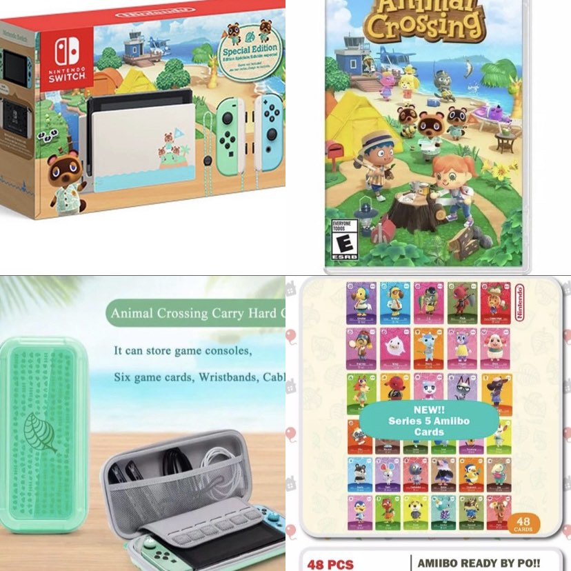 (set lengkap) nintendo switch animal crossing (console game, animal