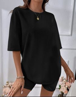 SHEIN waffle tee and biker shorts set #septsale