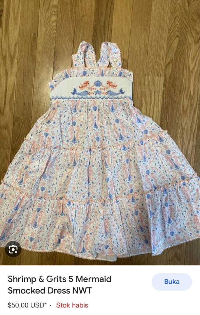 shrimp grits smocked, Bayi Anak, Baju Anak Perempuan, hingga - Main Image