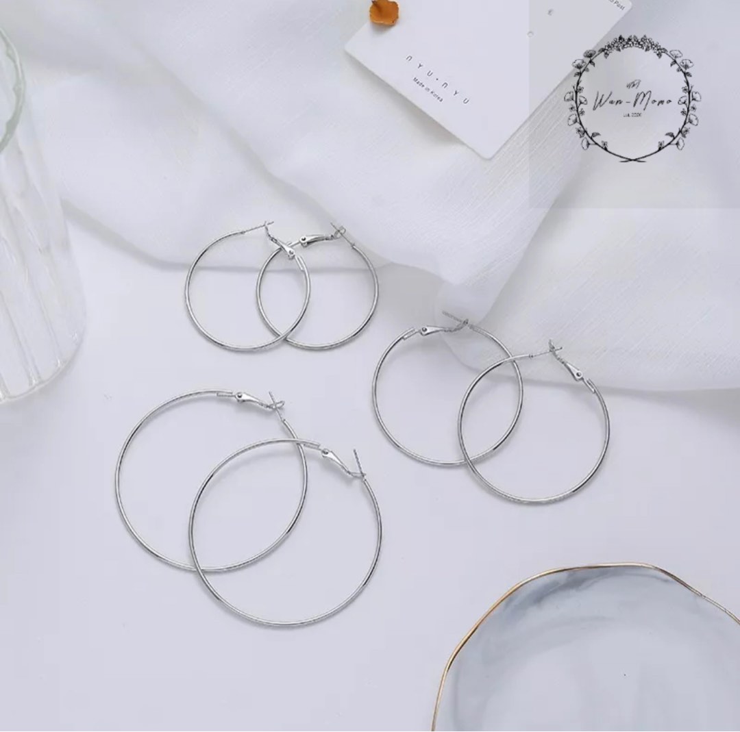 SILVER 925 EARRINGS HOOPS Women s Fashion Jewelry Organisers