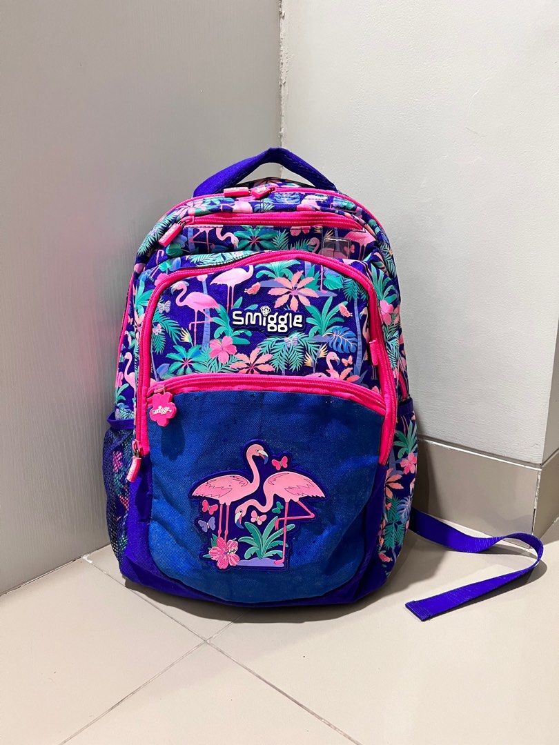 SMIGGLE Backpack Paradise Flamingo Blue Pink Tas Sekolah SMIGGLE Biru Pink