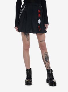 Spirited Away No-Face Chain Pleated Skirt