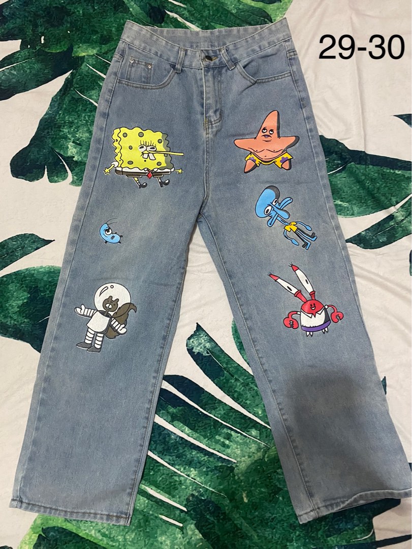 Spongebob pants, Women's Fashion, Bottoms, Jeans on Carousell