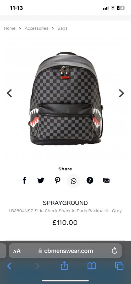 Buy Sprayground Bags, CBMenswear